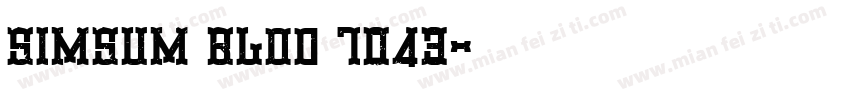 simsum blod 1043字体转换